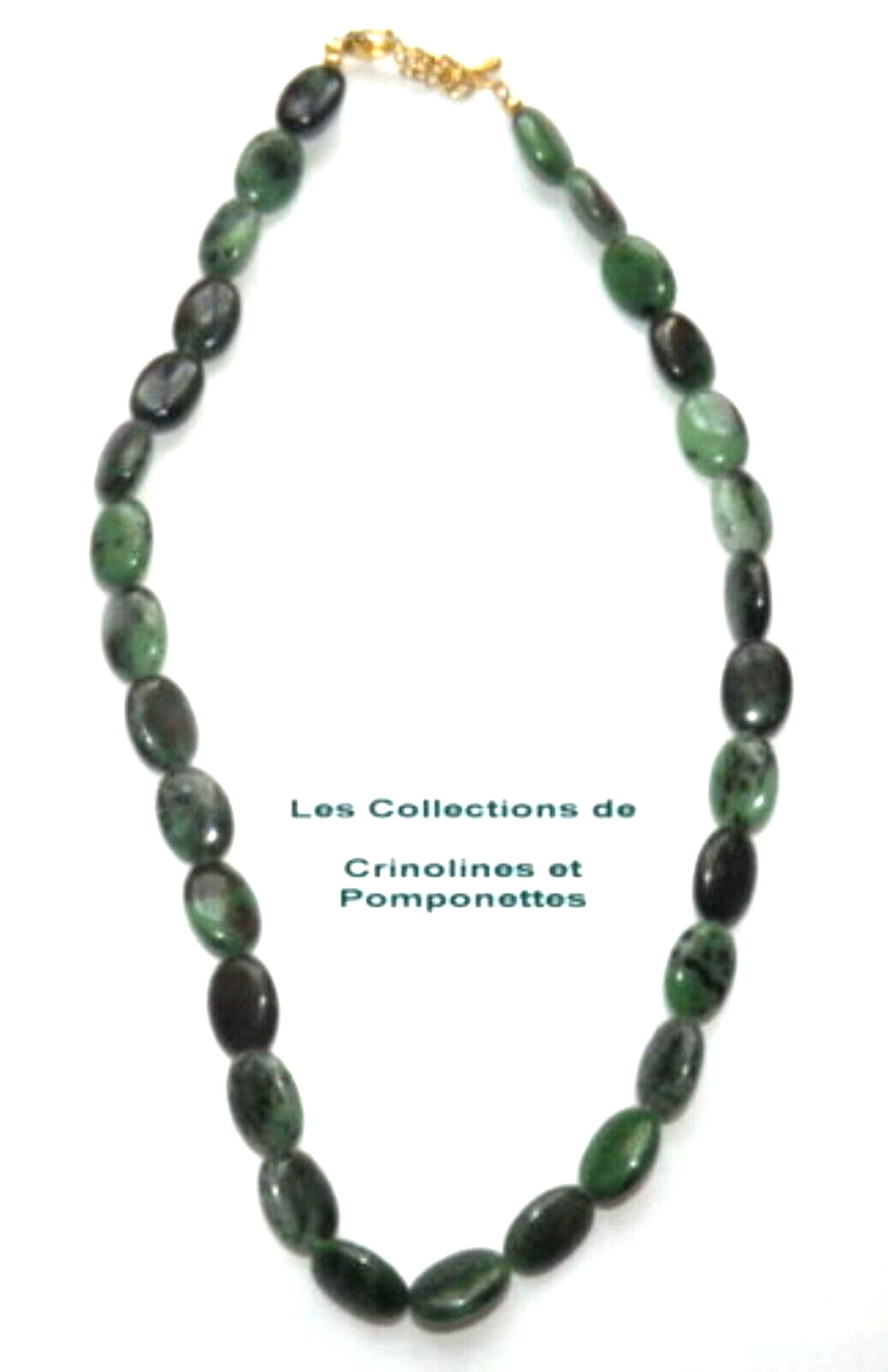 Collier ras de cou en rubis zoïzite vert un symbole d'harmonie naturelle