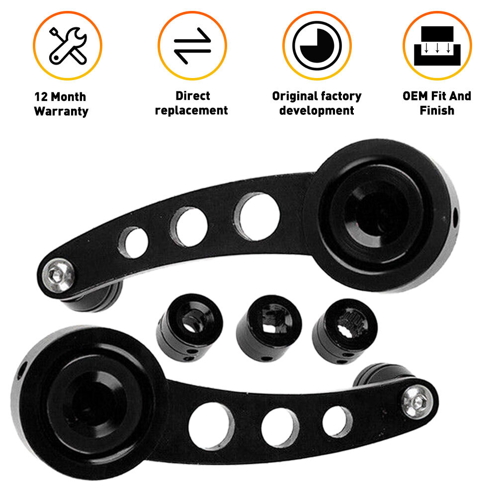 Black Billet Aluminum Universal Window Crank Handle for Most Vehicles