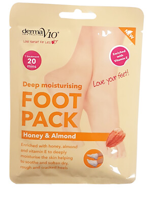 Derma V10 Foot Peel Sock Mask Baby Soft Feet Removes Dead Skin Foot Packs