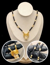 Collar de cuentas de gala con cáscara de coco Ganesha colección de 2 ganchos amuleto tailandés CP386
