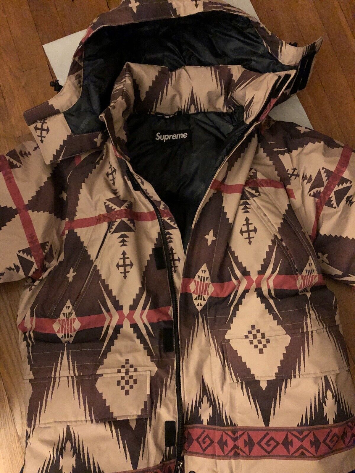 Supreme 700 Fill Down Taped Seam Parka Navajo FW17 Size L 100