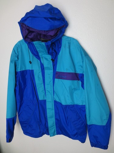 Marmot, Marmot vintage 1980's 1990 aqua blue purple jacket Gore-Tex sz L USA made teal
