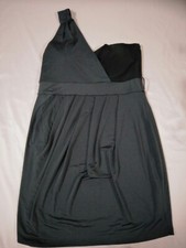 FOREVER 21 - Large - One Shoulder cocktail party dress - charcoal = VGC