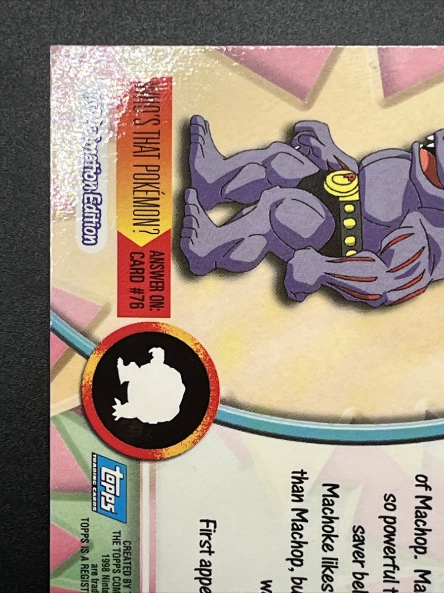 Pokemon Card - Machoke #67 - Black Logo - Topps Series 1 - Holo | eBay