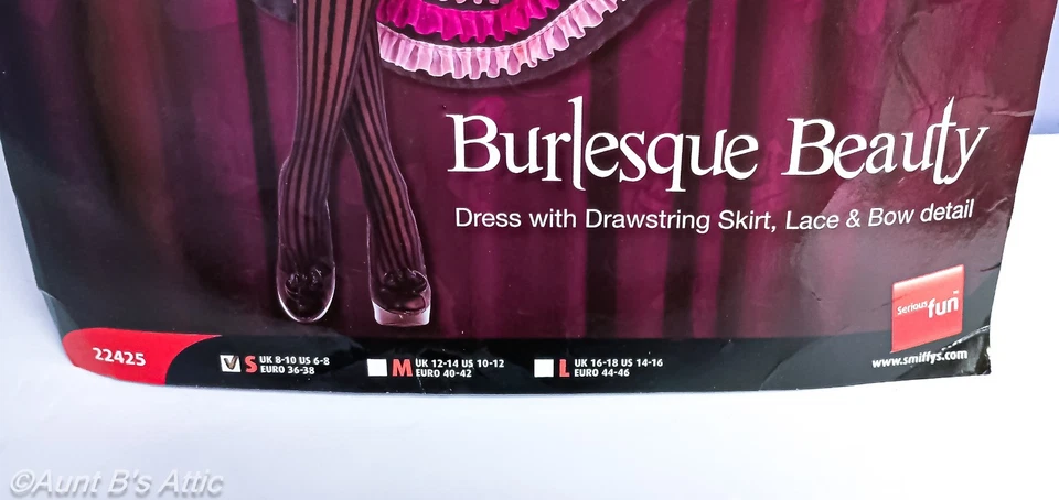 Салон девочка/французская банка взрослых розовый и черный поли атлас костюм платье SM - Изображение 2 из 4