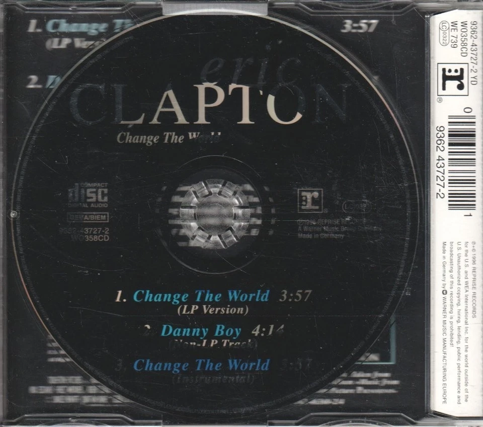 Eric Clapton Change The World CD Deutschland Reprise 1996 Single Aus Dem Film - Bild 2 von 2