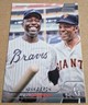 2022 Topps Stadium Club (Posed with ) Hank Aaron Willie Mays #218 HOF RARE HTF 