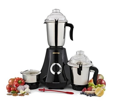 GEEPAS 750W 3-in-1 Mixer Grinder Dry Wet Fine Grinding Mixing