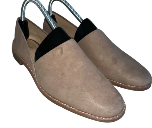 CLARKS Mocassini donna Clark’s puro facile slip on misura 8 5 pelle marrone sabbia LEGGI