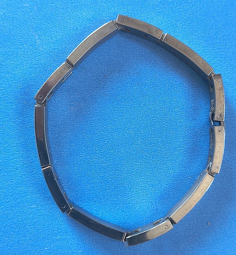 Sterling silver rectangular link bracelet - image 4