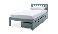 Ronnie Single Bed Frame and Drawer Duck Egg Blue Kids Bedroom Furniture