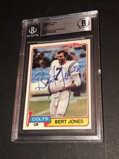 Beckett Autographed Bert Jones Signed 1981 Topps #525 Baltimore Colts Card 025