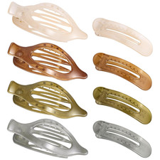 8 PCS Flat Hair Clips, 4 Colors Flat Claw Clips 2 Styles Hair Claws for Women Gi