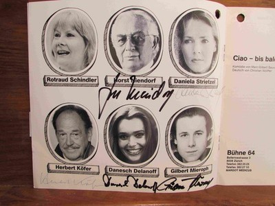 Original autograph Horst Niendorf (1926-1999) Daniela Strietzel and other prog