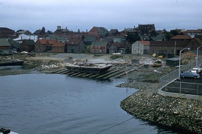 35mm 1950s Red Border Kodachrome Yarmouth Harbour Boat Slipway Ferry Terminal