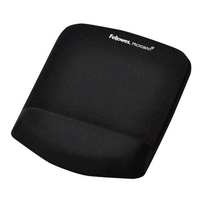 Fellowes Microban PlushTouch Mausmatte mit Handgelenkstütze. Schwarz (9252003)