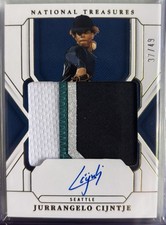 Panini 2025 National Treasures  Jurrangelo Cijntje Mariners PatchAuto 37/49