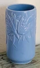 VINTAGE NELSON MCCOY BUTTERFLY VASE 8" BLUE 1940'S • free shipping