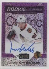 2020-21 O-Pee-Chee Platinum Rookie Violet Pixels Lucas Carlsson #R-LC Auto uk2