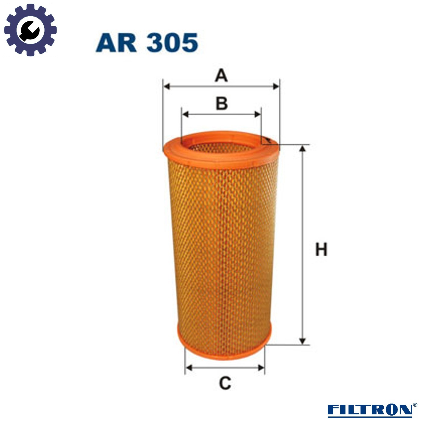 AIR FILTER AR 305 FOR RENAULT CLIO/MIO/II/Mk SUPER 25 ESPACE TRAFIC/Bus/Van 2.1L