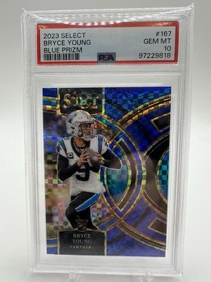 2023 Panini Select Premier Level Bryce Young #167 Blue Prizm /149 (RC) PSA 10