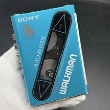 Rare, original SONY WALKMAN cassette player WM-101, blue, made in Japan.