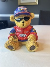 Vintage Jeff Gordon NASCAR Bear Figurine Dupont Motorsports 24 Bear Piggy Bank