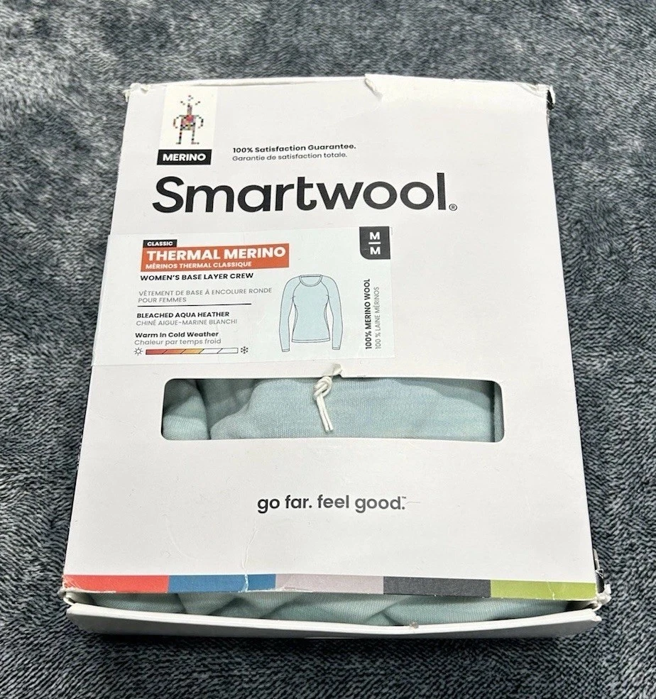 Smartwool Women's Thermal Merino Base Layer Crew Medium Bleached Aqua Heather
Opens in a new window