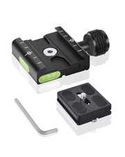 UTEBIT 50mm Arca Swiss Quick Release Plate, with 3/8" 1/4" Screw, Black