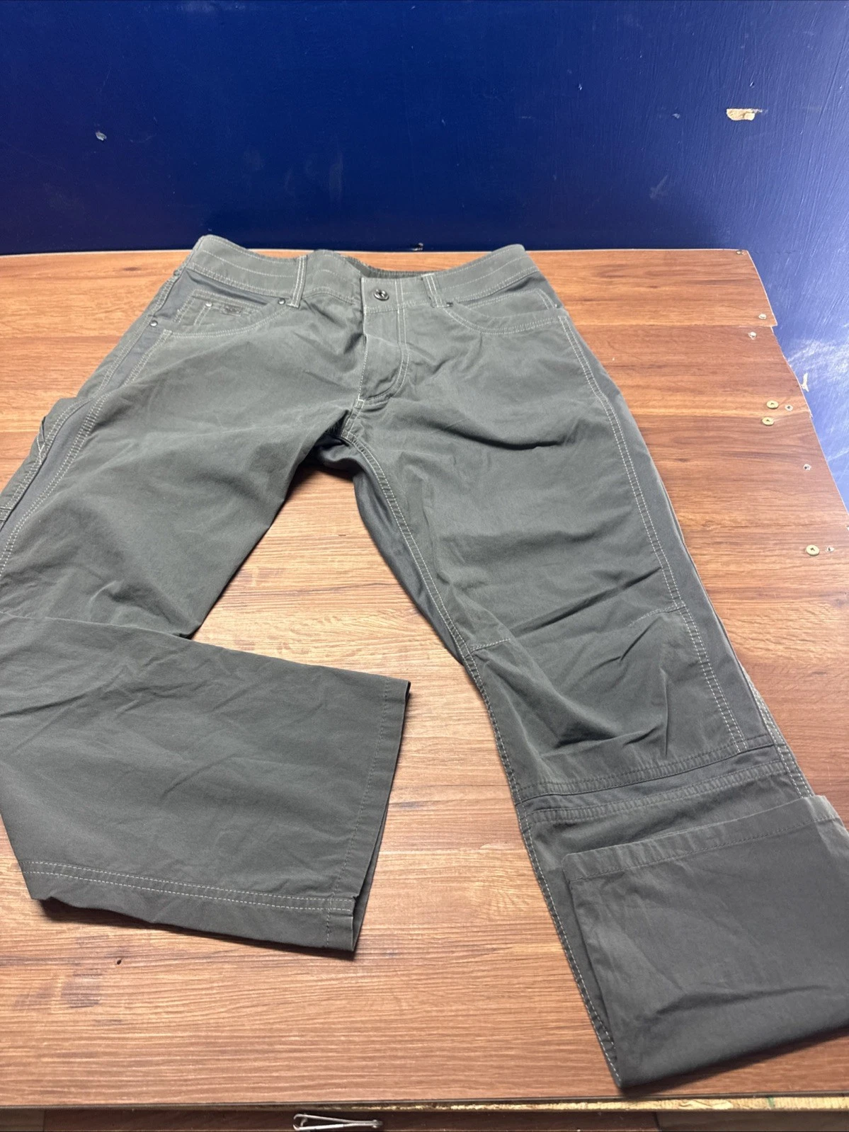 Kuhl Pants Men 42 X 34 Radikl Pockets Outdoor Camping Hiking Trail Gray Cargo