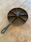 1967 BSR Vintage Cast Iron Cornbread Skillet 8-Wedge Model Pat Pending 9" USA