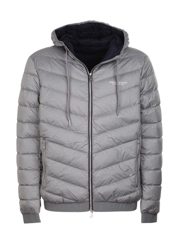 ARMANI EXCHANGE Giubbotto U PIUMINO NEW 100 GRAMMI C/CAPPUCCIO Grigio  8NZB53 ZNW | eBay
