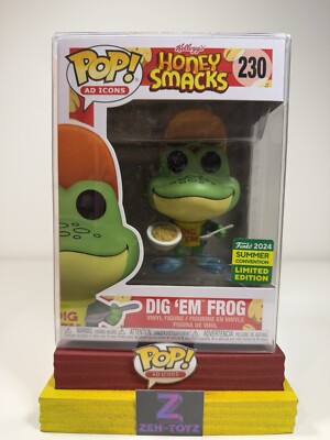 FUNKO POP! Ad Icons Kelloggs Honey Smacks Dig Em Frog #230 Convention Exclusive