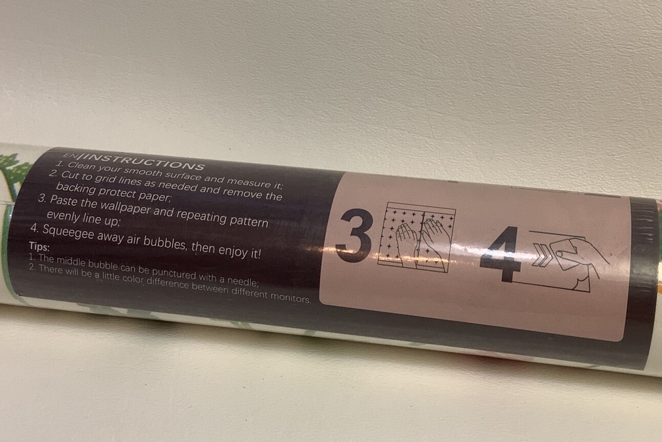 JiffDiff Peel and Stick Floral Wallpaper 17.71” x 118” - Floral Farmhouse Style