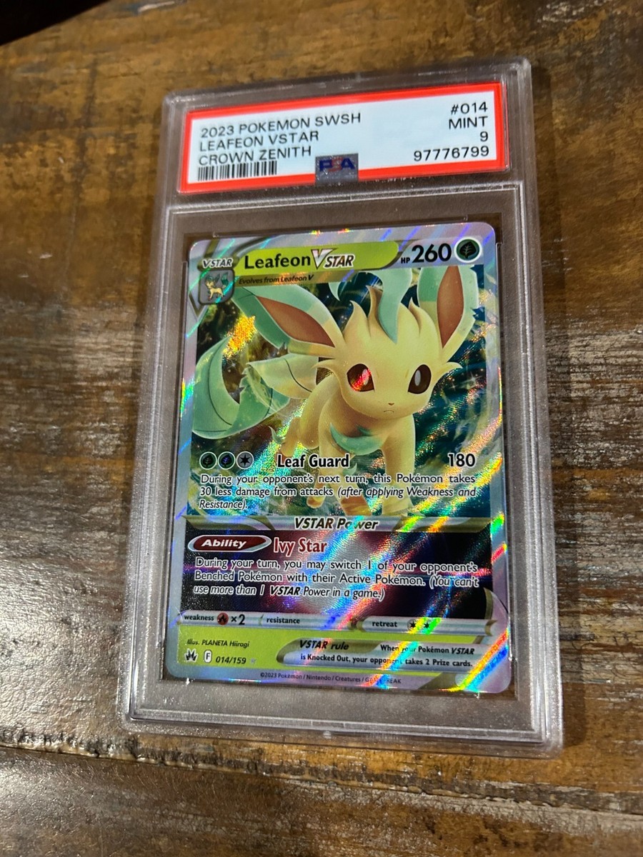 POKEMON 2023 Crown Zenith LEAFEON Vstar #014 PSA 9 Mint RARE | eBay