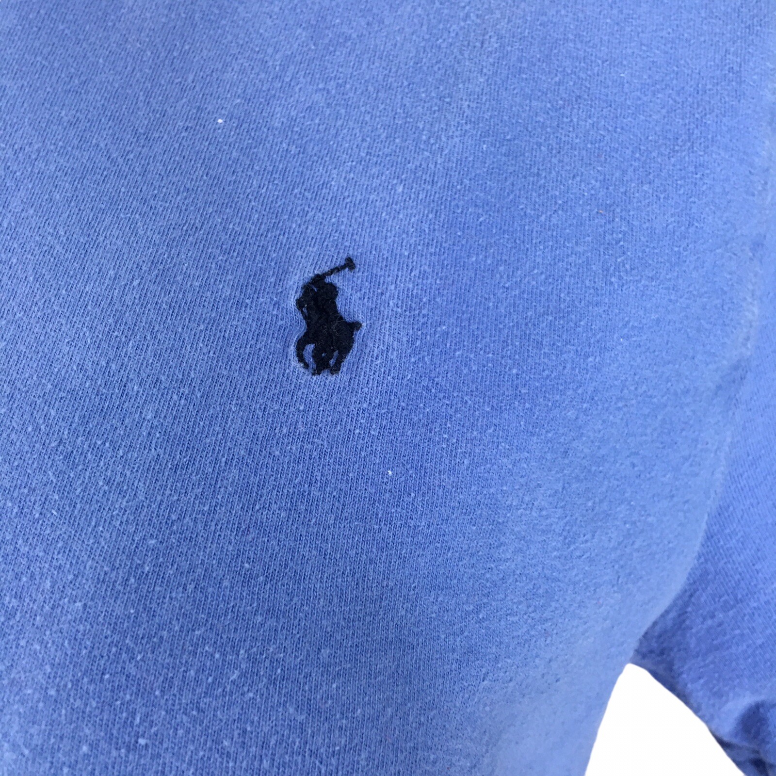 PONY Polo Ralph Lauren maglietta girocollo maglietta blu con frangia blu scuro taglia L