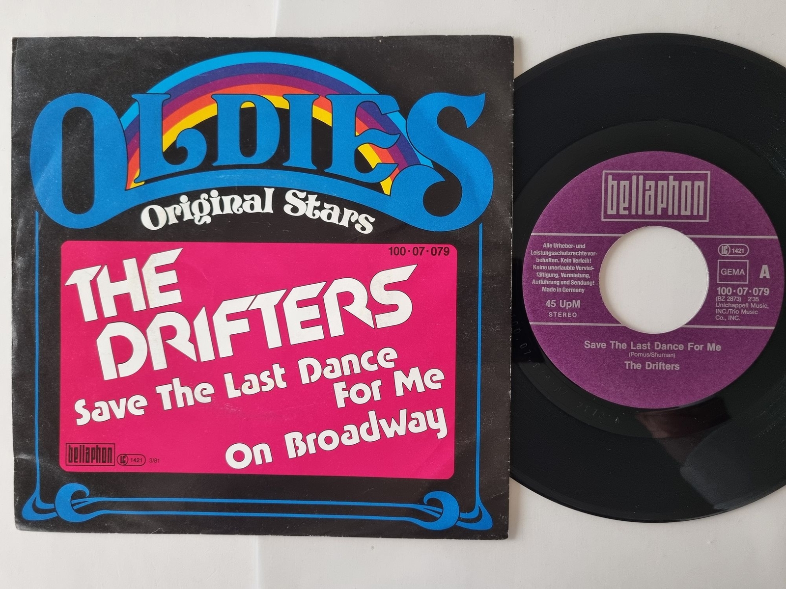 The Drifters - Save The Last Dance For Me / On Broadway 7'' Vinyl Germany