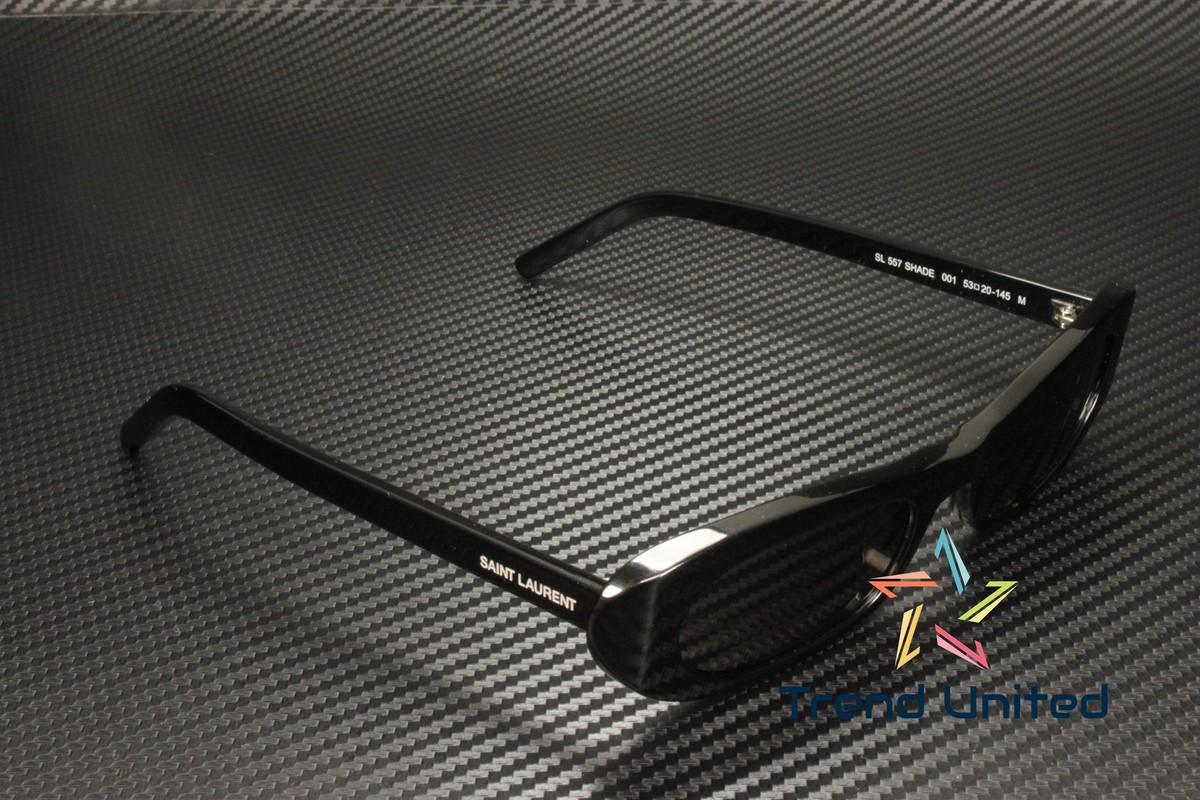 SAINT LAURENT SL 557 SHADE 001 Oval Panthos Acetate Black 53  