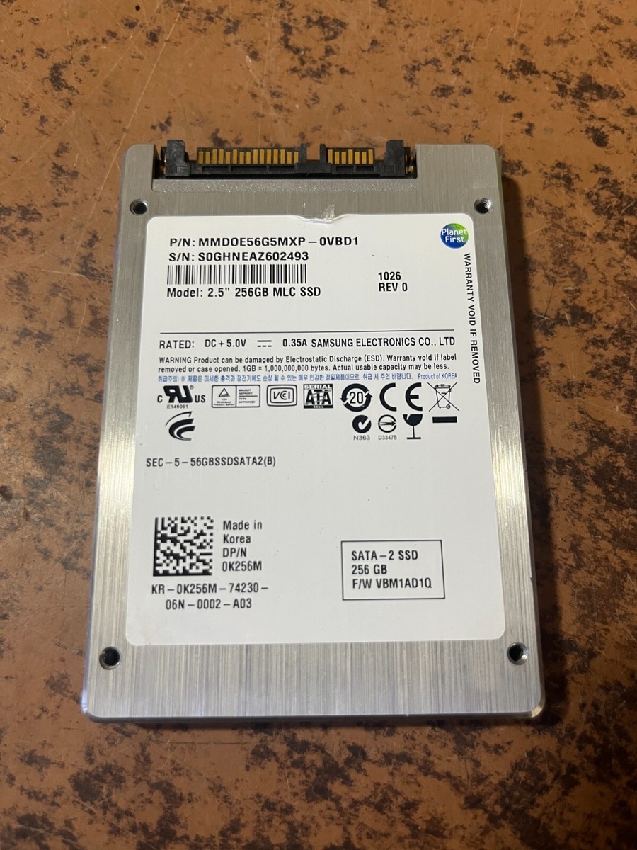 Samsung Solid State Drive 256gb MLC SSD 2.5