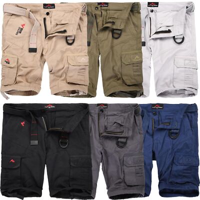 Arctic Seven Herren Cargo Short Outdoor Cargoshorts kurze Hose mit Gürtel AS129