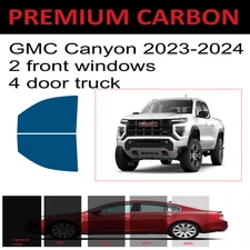 Premium Carbon Window Tint fits GMC Canyon truck 2023-2024  precut 2f