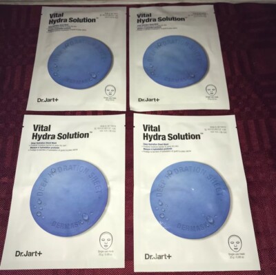 4X Dr. Jart Vital Hydra Solution Deep Hydration Sheet Mask Single Use Sealed NEW