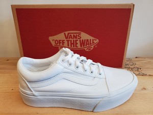 vans platform old skool white