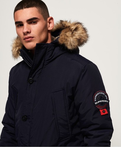 Superdry Mens Everest Parka Jacket Navy 