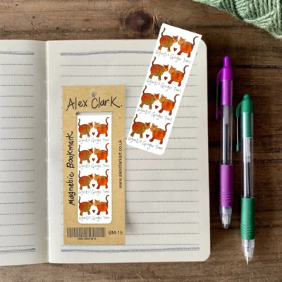 Alex Clark Gigantic Ginger Toms Cat Magnetic Bookmark Page Finder Bookmarks Gift