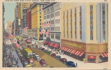 Unmailed linen Fifth Avenue New York City NY #921