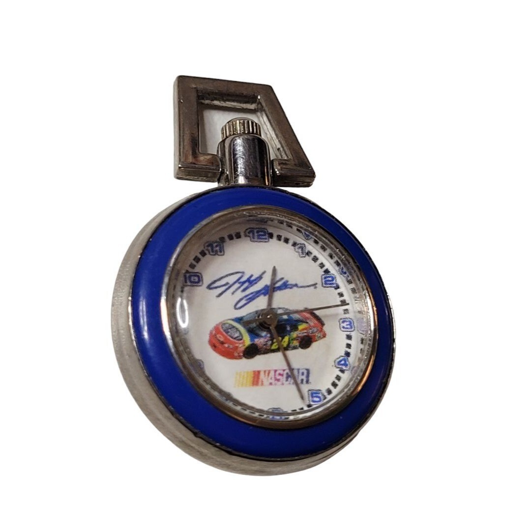 Kevin James Schwantz 1993 チャンピオン記念　置き時計 24 Nascar Jeff Gordon Small Pocket Watch Silver Tone WORKS | eBay