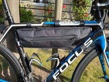 Image of Handmade Bike Packing Frame Bag Black Green Grey