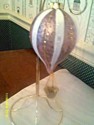 BETHANY LOWE-PINK STRIPED HOT AIR BALLOON ORNAMENT -NEW-2023