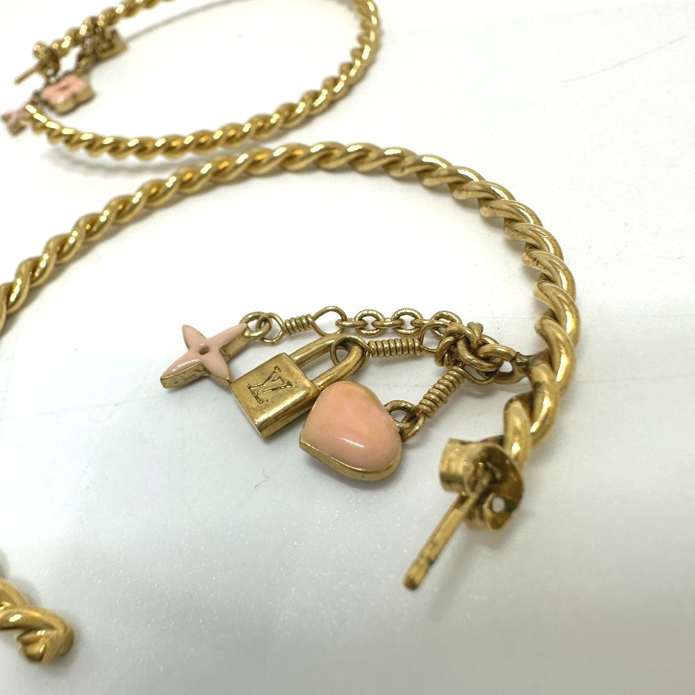 Louis Vuitton Creole Sweet Monogram Hoop Earrings Gold Pink  display picture 1